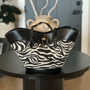 Zebra Print Tote Shopper Bag